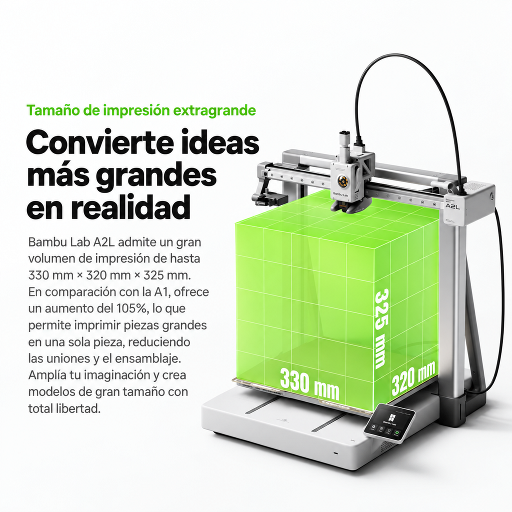 Bambu Lab A2L Combo con AMS lite | Impresora 3D Multicolor de Gran Formato