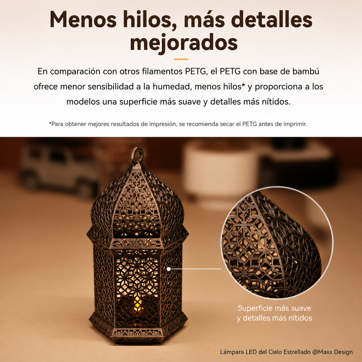 Filamento Bambu PETG Basic 1.75 mm 1 kg - Alta Resistencia y Excelente Calidad de Impresión