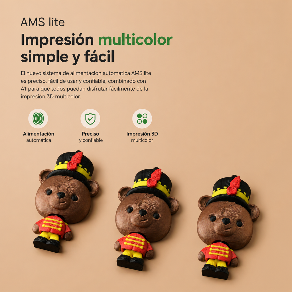 Bambu Lab A1 Combo 3D Printer with AMS Lite | High-Speed Multi-Color FDM Printer