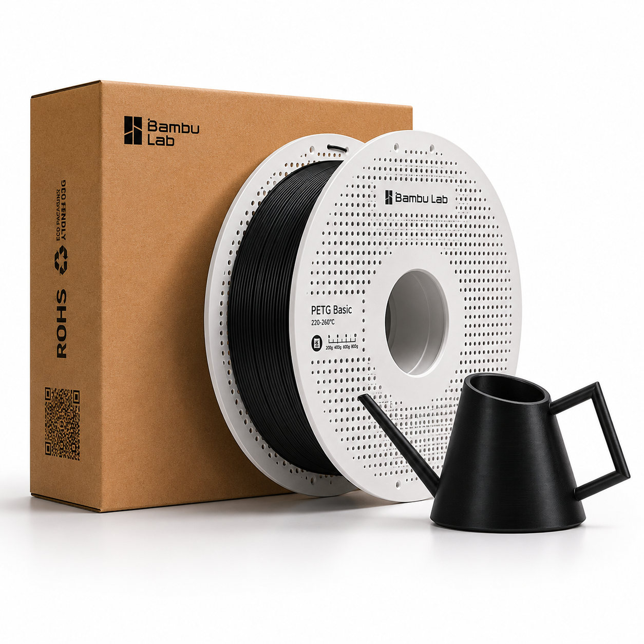 Filamento Bambu PETG Basic 1.75 mm 1 kg - Alta Resistencia y Excelente Calidad de Impresión