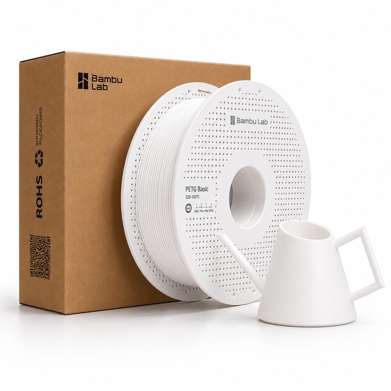 Filamento Bambu PETG Basic 1.75 mm 1 kg - Alta Resistencia y Excelente Calidad de Impresión