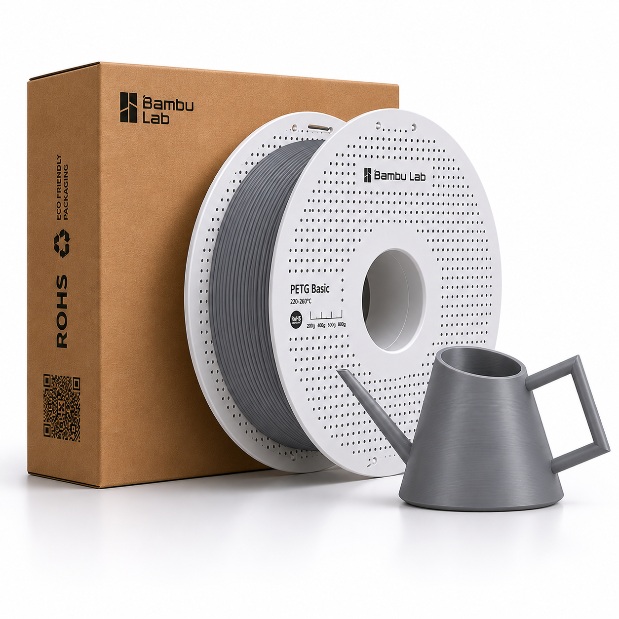 Filamento Bambu PETG Basic 1.75 mm 1 kg - Alta Resistencia y Excelente Calidad de Impresión