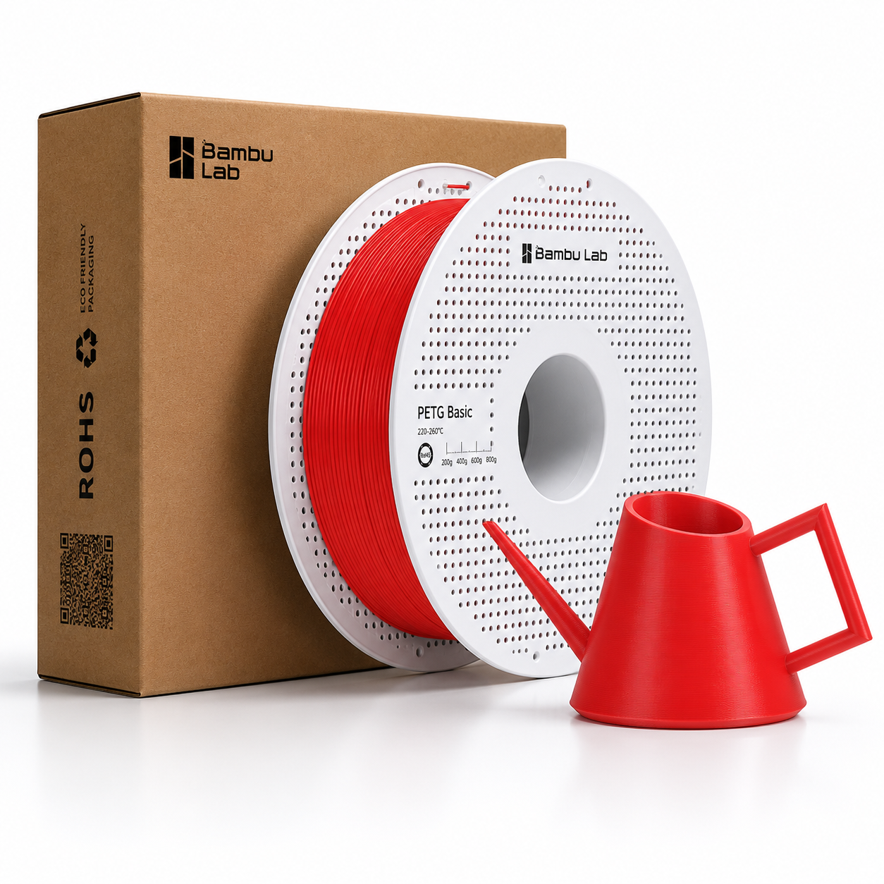 Filamento Bambu PETG Basic 1.75 mm 1 kg - Alta Resistencia y Excelente Calidad de Impresión