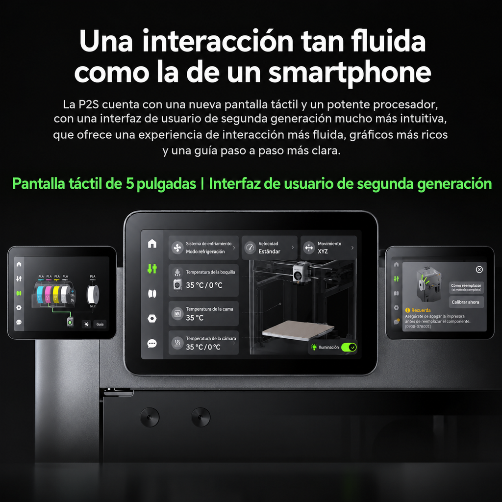 Bambu Lab P2S – Impresora 3D Inteligente con IA, Control de Flujo y Cámara de 50 °C