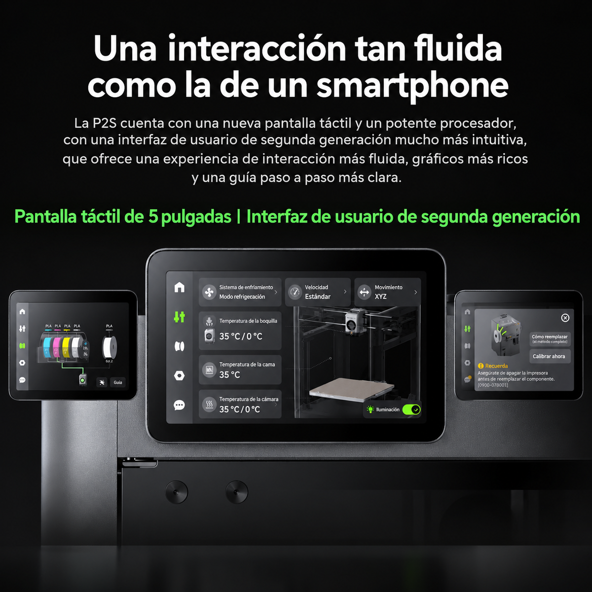 Bambu Lab P2S – Impresora 3D Inteligente con IA, Control de Flujo y Cámara de 50 °C