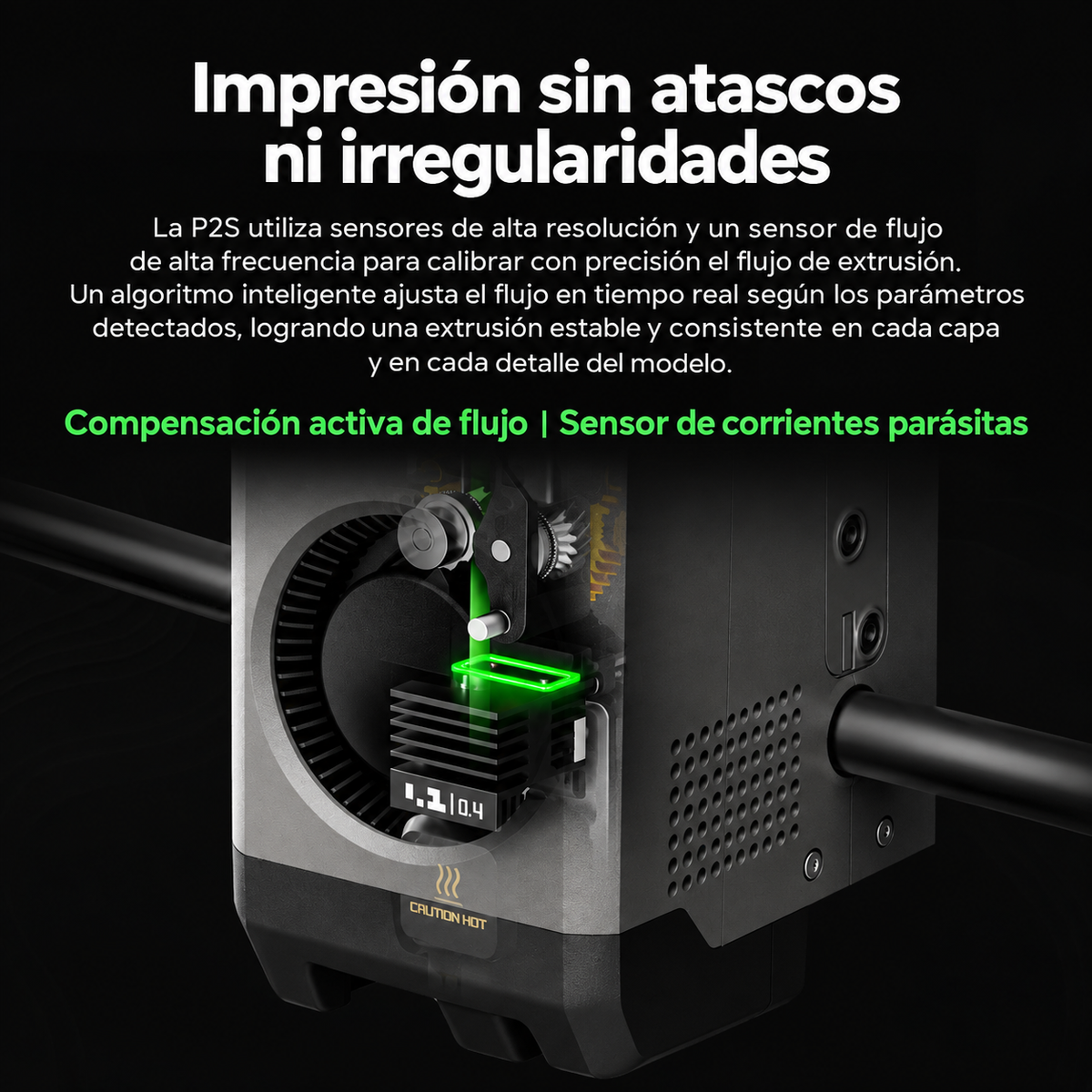 Bambu Lab P2S – Impresora 3D Inteligente con IA, Control de Flujo y Cámara de 50 °C
