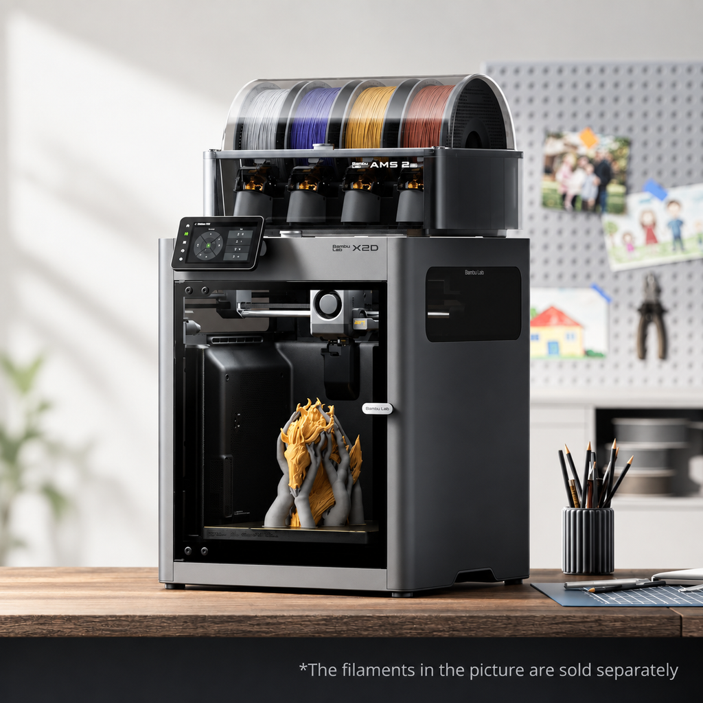 Bambu Lab X2D – Impresora 3D Profesional de Doble Boquilla con IA y Sistema Multimaterial