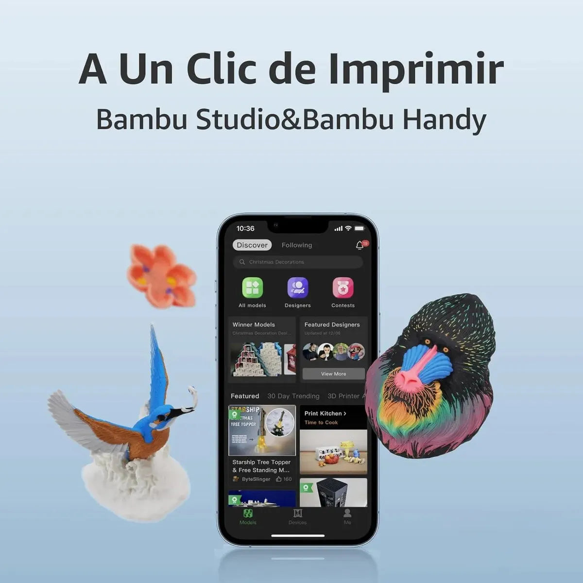 Bambu Lab A1 Mini Combo con AMS Lite | Impresora 3D FDM multicolor compacta